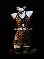 Sultry Leopard Print Lingerie Set