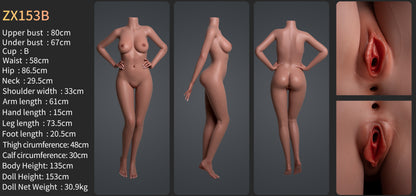 ZELEX SLE 153cm/5' B-Cup Silicone